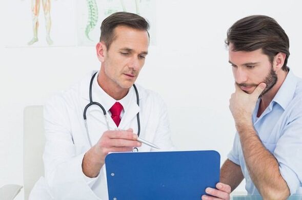 Obisk zdravnika zaradi kalkuloznega prostatitisa