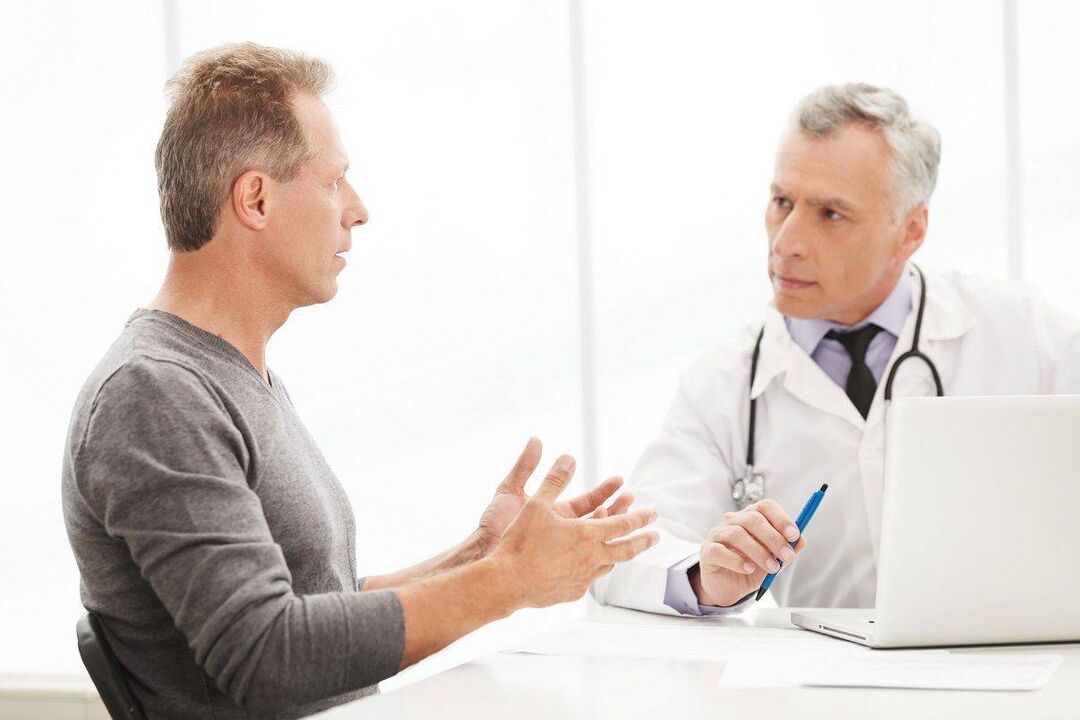 obisk zdravnika zaradi simptomov prostatitisa